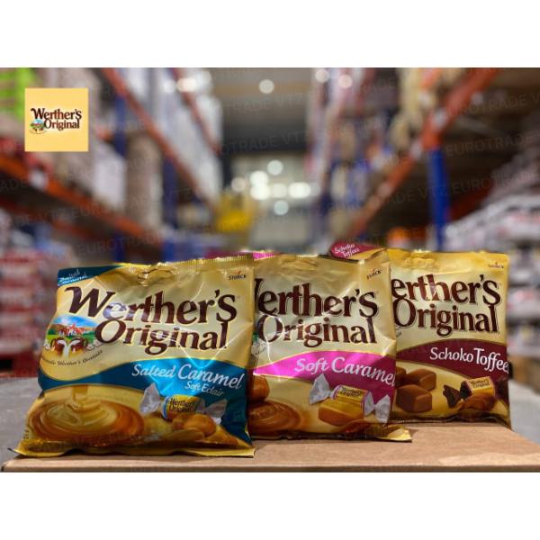 Werther's Original Classic Caramel 140 g, Werther's Original Salted Caramel 140 g, Werther's Original Soft Caramel 180 g, Werther's Original Soft Eclair 180 g, Werther's Original Salted Caramel 180 g, Werther's Original Schoko Toffees 180 g, Werther's Original Caramel Bites Cookie 140 g, Werther's Original Caramel Bites Crunchy 140 g, Werther's Original Caramel Bites Cookie 140 g, Werther's Original Caramel Bites Crunchy 140 g, Werther's Original Creamy Filling 1000 g, Werther's Original Caramel Apple 243 g, Werther's Original Soft Chocolate Caramel 100 g, Werther's Original Chewy Toffees 135 g, Werther's Original Original Cream 135 g, Werther's Original Soft Eclairs 100 g, Werther's Original Bonbons classiques 245 g, Werther's Original Cinnamon Creme 210 g, Werther's Original Tedere Caramel 158 g, Werther's Original Classic Caramel (Cinnamon Cookie) 140 g, Werther's Original Salted Caramel 154 g